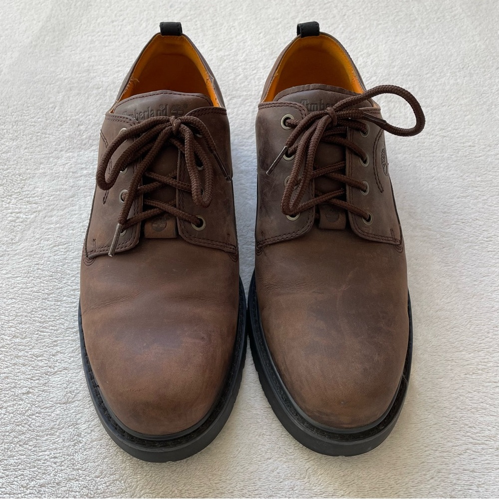 Timberland Men's Dark Brown Leather Shoe Size 13